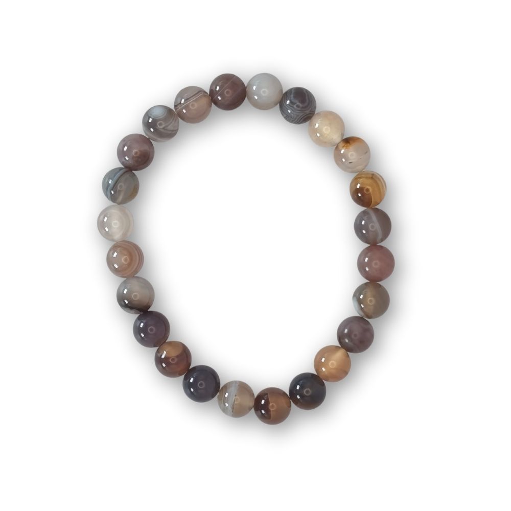 Bracelet agate de Botswana en 8 mm – Image 2