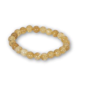 Bracelet citrine naturelle en 8 mm