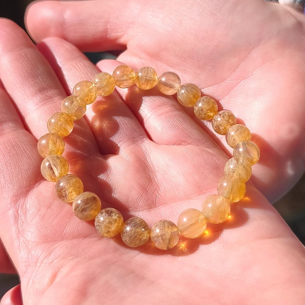 Bracelet citrine naturelle en 8 mm – Image 4