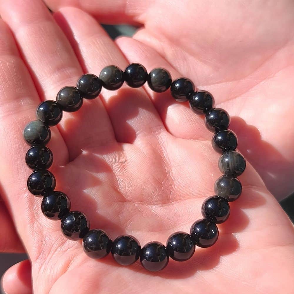 Bracelet obsidienne œil céleste en 8 mm – Image 4