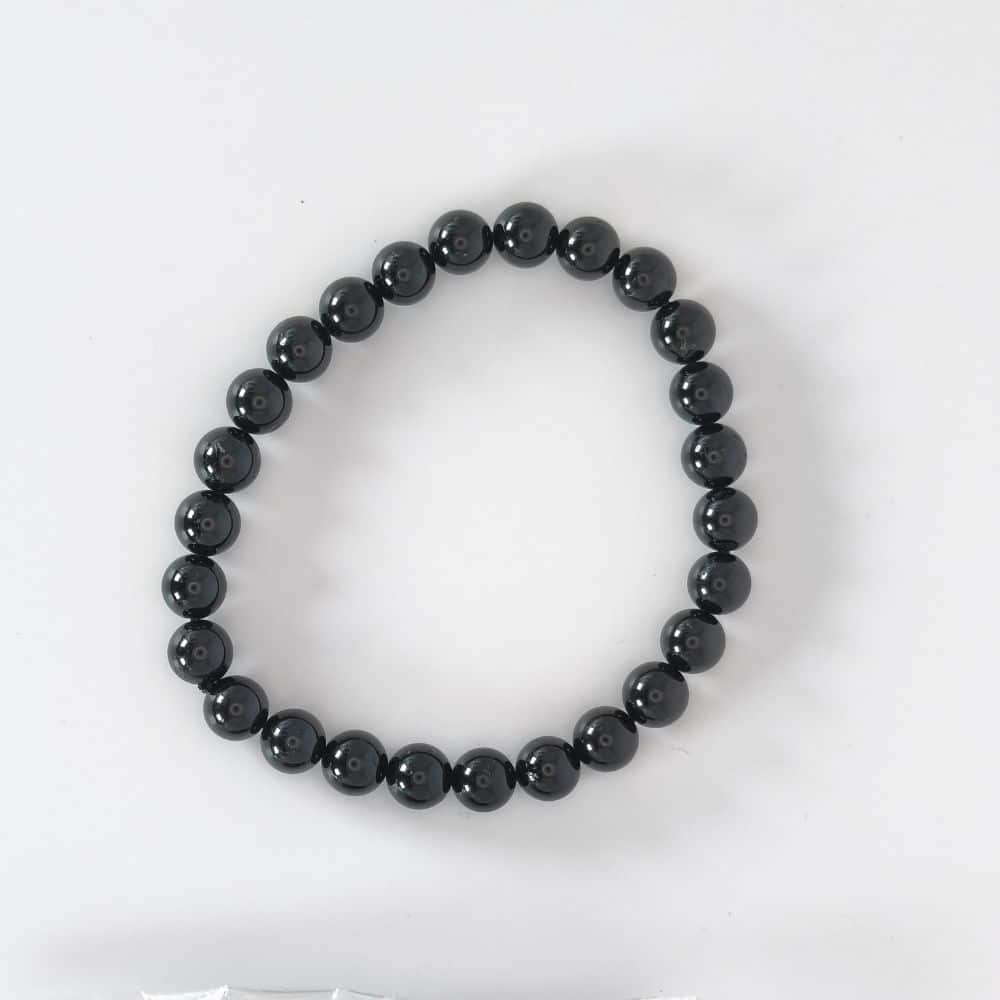 Bracelet tourmaline noire en 8 mm – Image 2