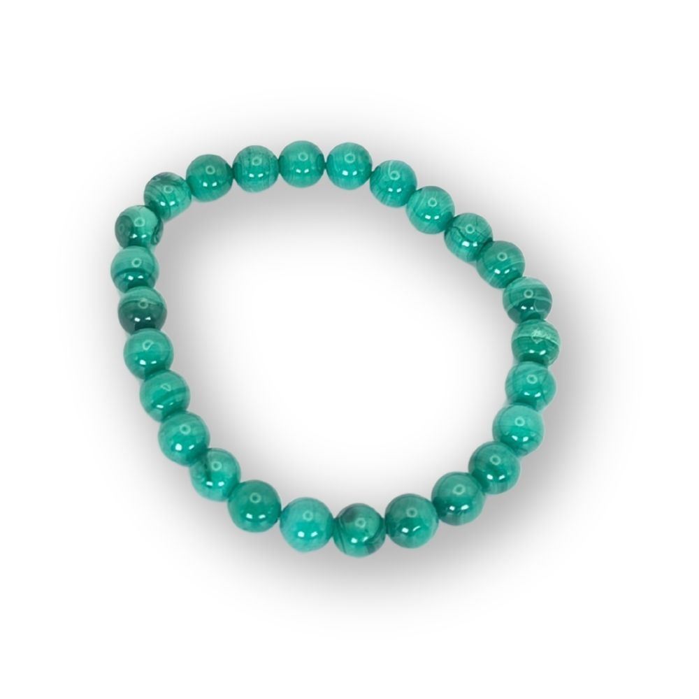 Bracelet Malachite en 8 mm – Image 2