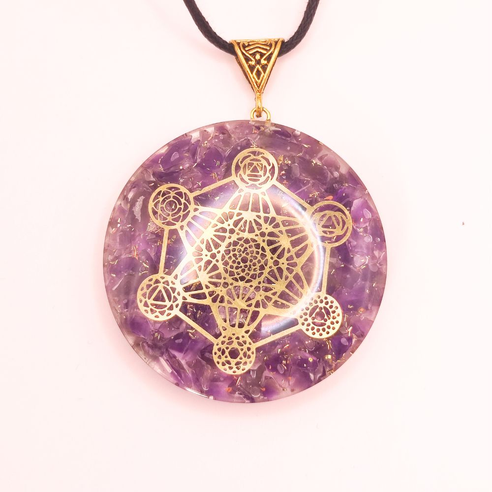 Pendentif orgonite métatron améthyste – Image 4