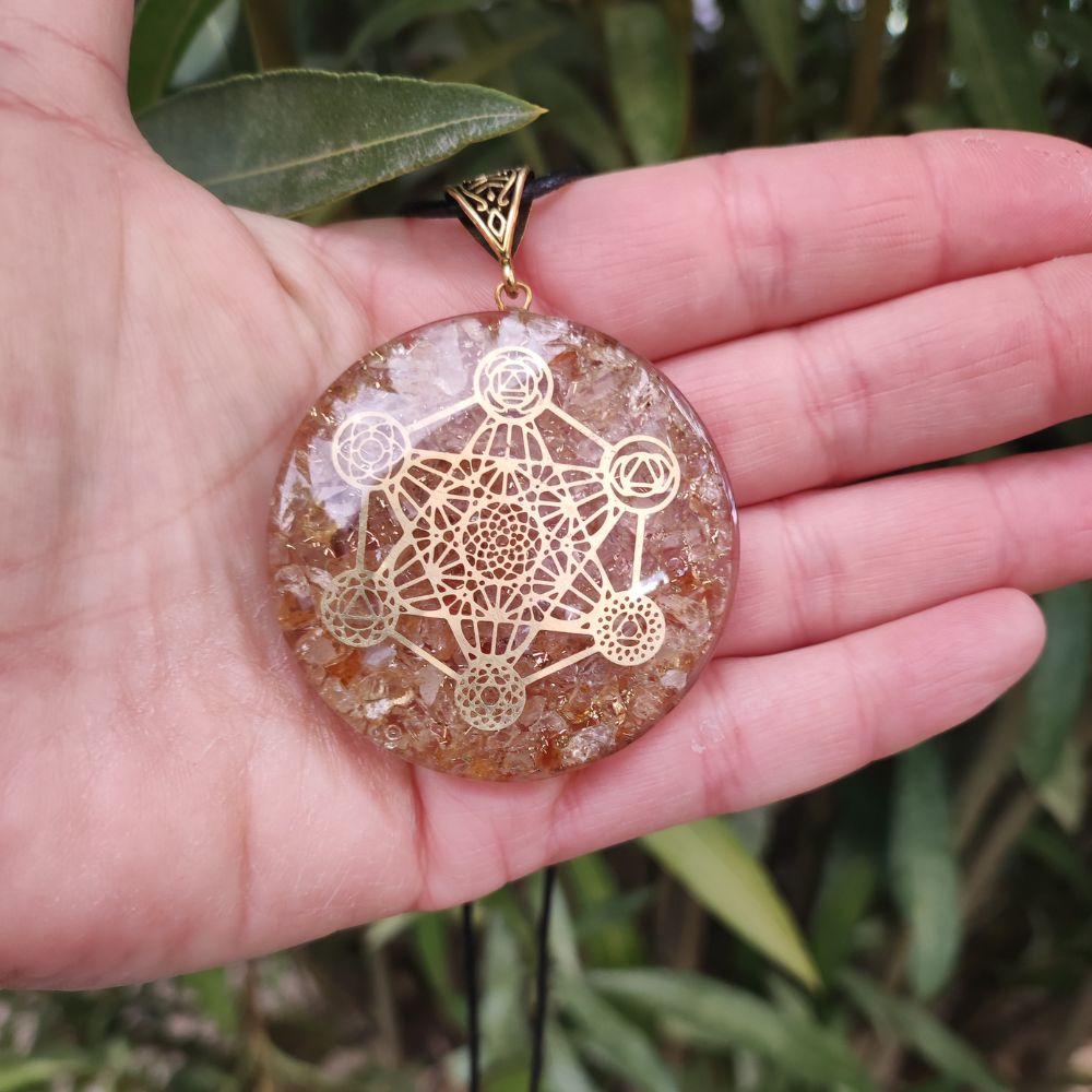 Pendentif en orgonite Metatron citrine – Image 3