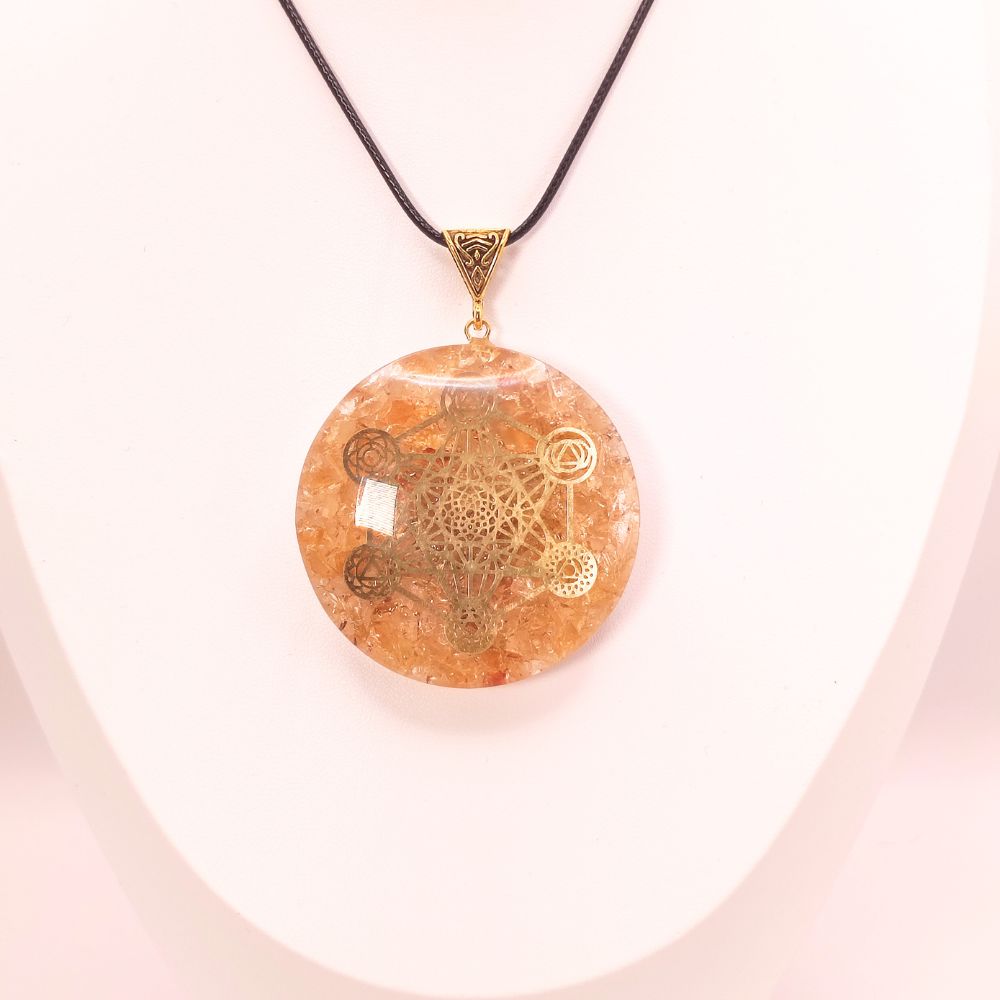 Pendentif en orgonite Metatron citrine – Image 2